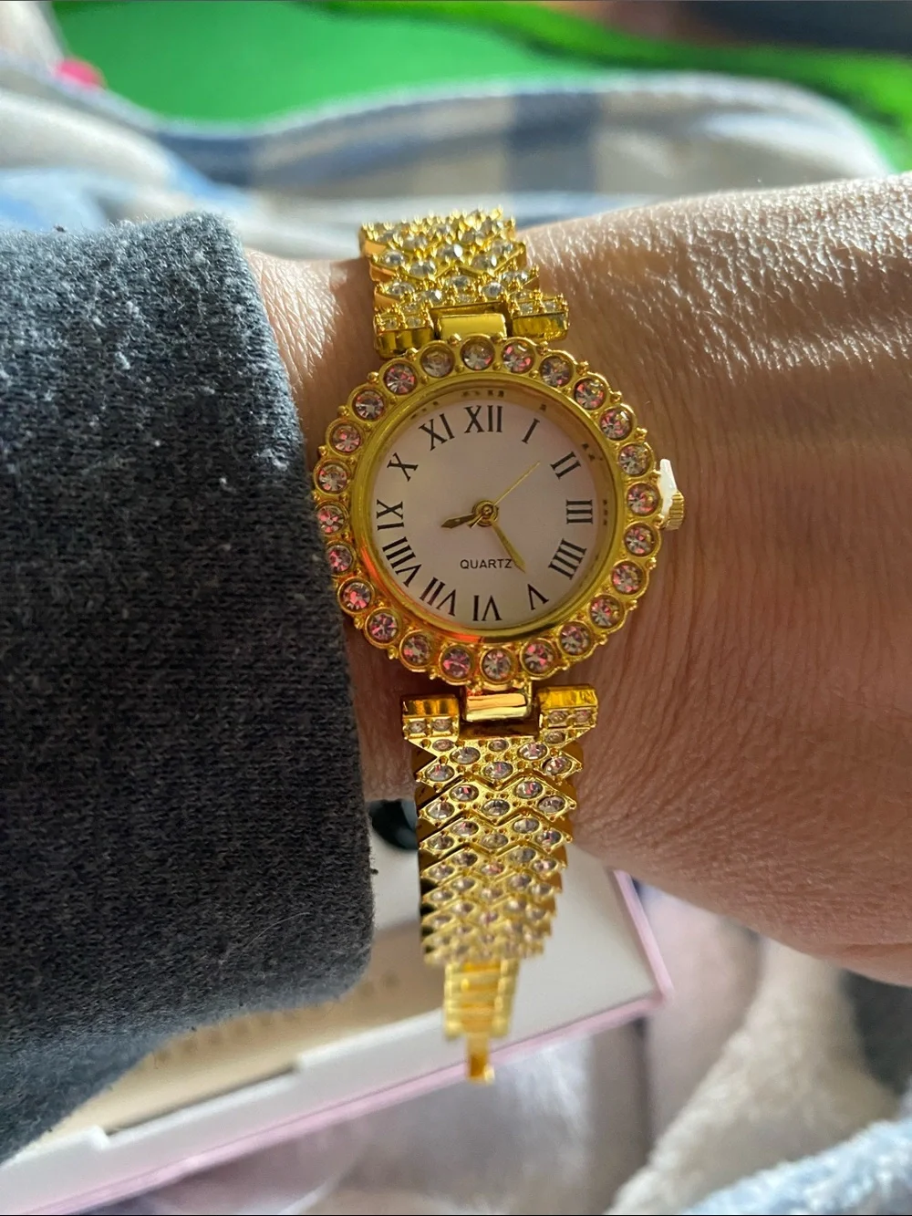 A58 Plus Smartwatch with Rose Gold Jewelry Accent